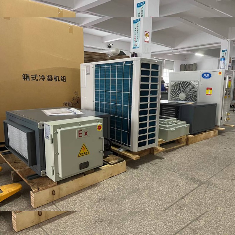 英騰2匹吊裝式防爆恒溫恒濕空調(diào)機(jī) 一氧化碳倉(cāng)庫(kù)使用